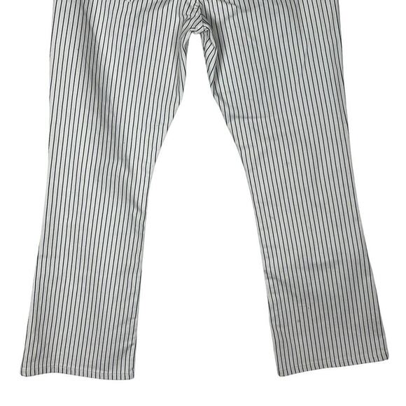 FRAME LE CROP MINI BOOT PINSTRIPE‎ JEANS IN COBALT MULTI NWT WOMEN'S SIZE 25 - Picture 7 of 16